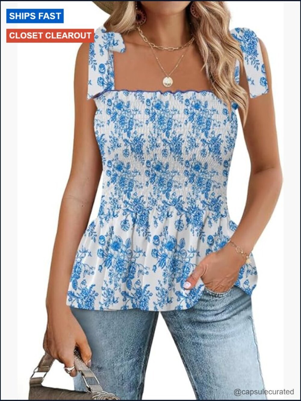 Square Neck Ruffle Tank Top Sleeveless Chiffon Blouse Babydoll